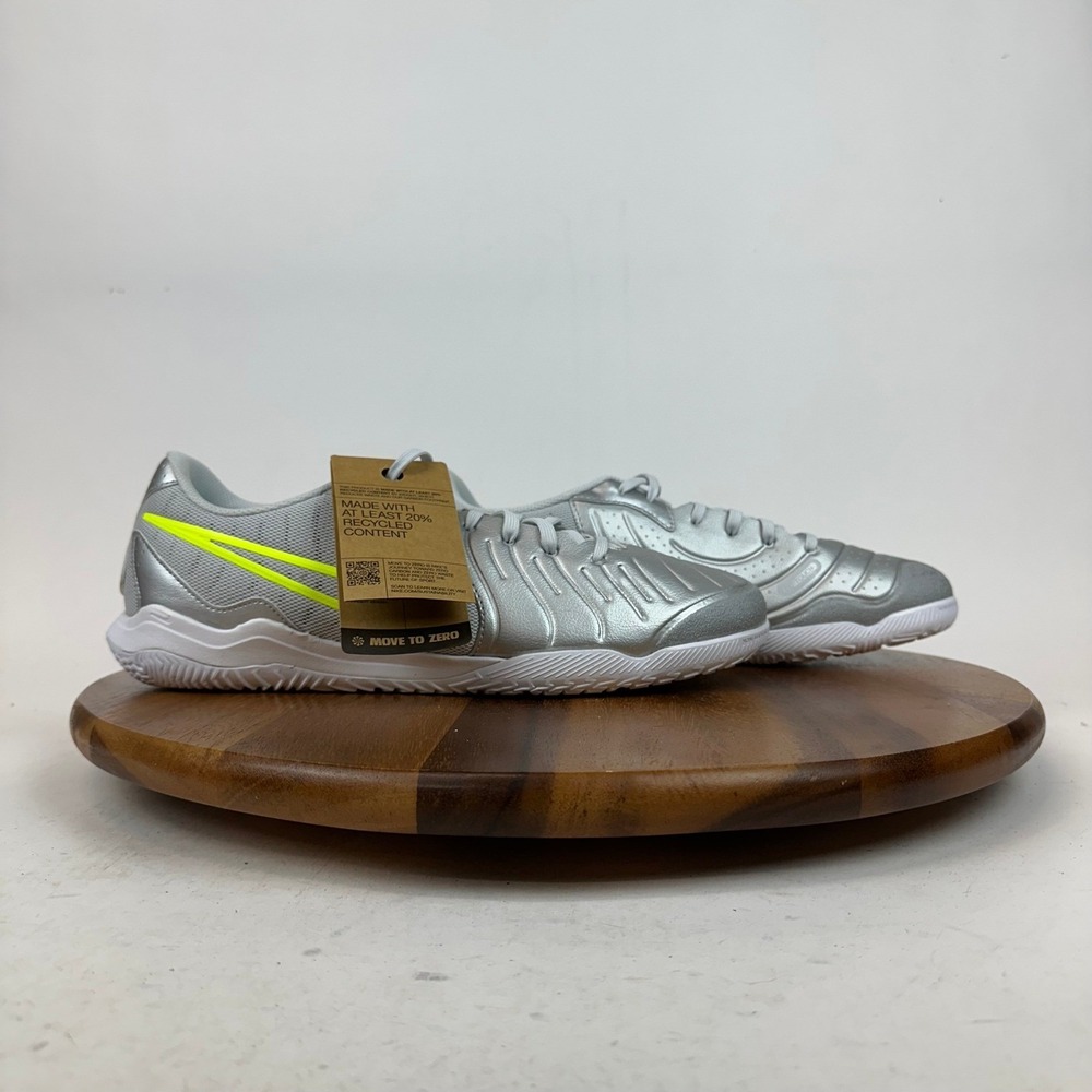 New Nike Legend 10‎ Academy Indoor Soccer Shoes Mens 12 Silver Shoes Sneakers